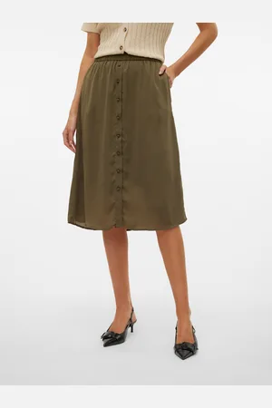 VERO MODA Vmsunny Hög Midja Midikjol