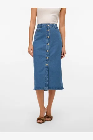 VERO MODA Vmnatty Medelhög Midja Midikjol