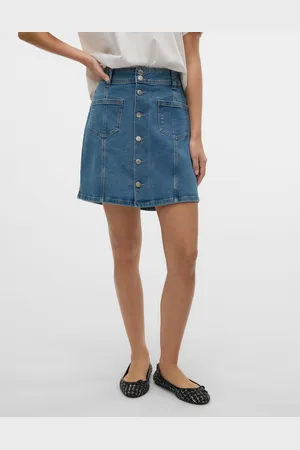 VERO MODA Vmpetra Hög Midja Kort Kjol