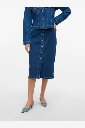 VERO MODA Vmnatty Medelhög Midja Midikjol