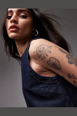 Topshop Denim Shell Top