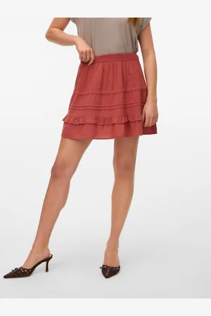 VERO MODA Vmpretty Medelhög Midja Kort Kjol