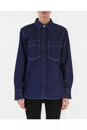 Goldsign Duffy Denim Shirt In Rinse Washed blue XS