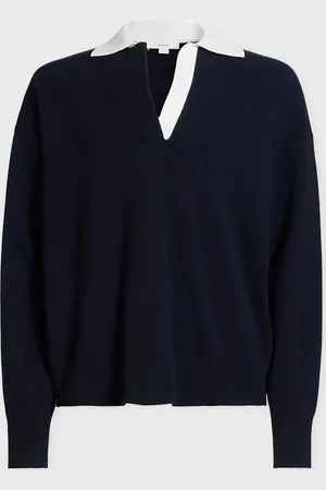 Vince Tröja Contrast Collar Polo XS
