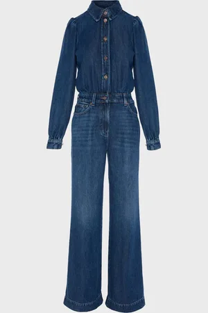 7 for all Mankind Jumpsuit Tailored Go Getter Mid Blue XS