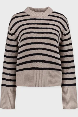 Lisa Yang Tröja Sony Stripes Cashmere /beige 0 (XS-S)
