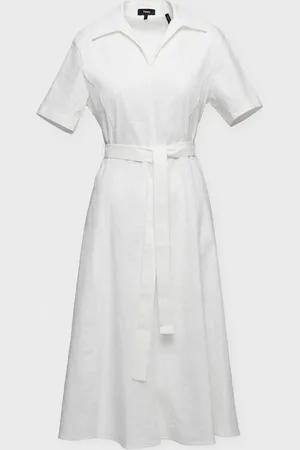 THEORY Klänning Slit Volume Linen US 2 ( EUR 34)