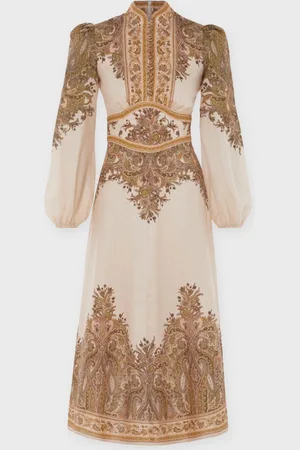 ZIMMERMANN Klänning Natura Buttoned Midi 0 (XS-S)