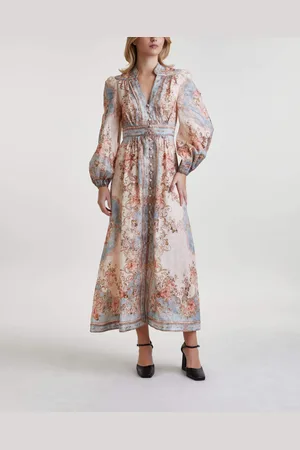 ZIMMERMANN Klänning August Plunge Midi 0 (XS-S)