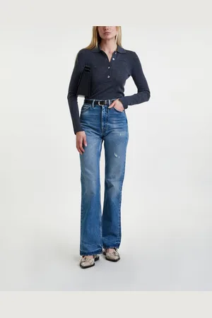 Ganni Tröja Mini Ribbed Merino Polo XS