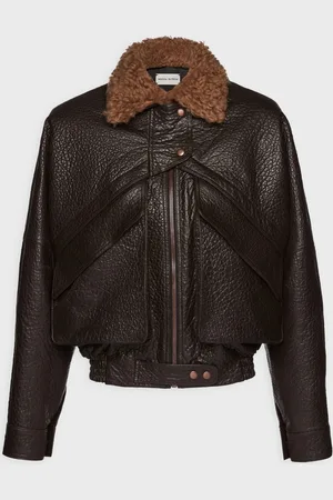 MAGDA BUTRYM Jacka Vintage Embossed Leather Bomber FR 38 (EUR 36)