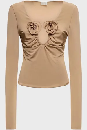 MAGDA BUTRYM Topp Long Sleeve Floral Appliqué FR 34 (EUR 32)
