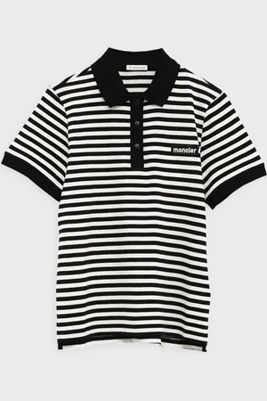 Moncler Topp Striped Polo Shirt XS