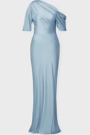 By Malina Klänning Marisa Asymmetrical Satin Maxi XS