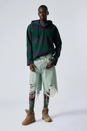 Weekday Randig rugby-hoodie med lös passform