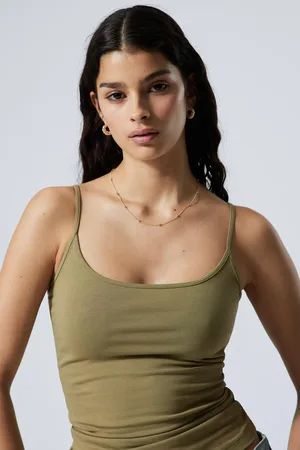 Weekday Tight strappy scoop-neck linne