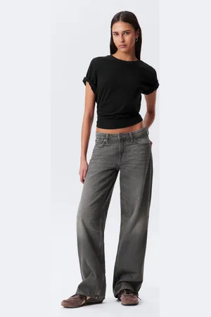 Weekday Ample Low Waist Loose Wide Leg Jeans