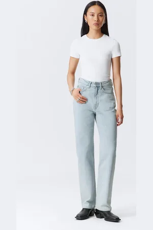 Weekday Rowe Super High Waisted Regular Straight Leg Jeans