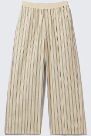 Weekday Striped Loose Cotton Pyjama Trousers