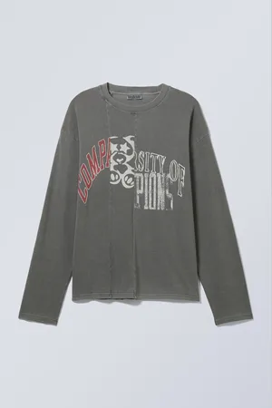 Weekday Great Långärmad Grafisk Boxig T-shirt